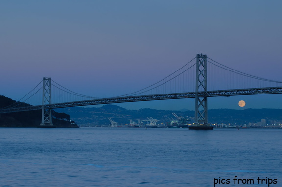 full moon & Bay Bridge